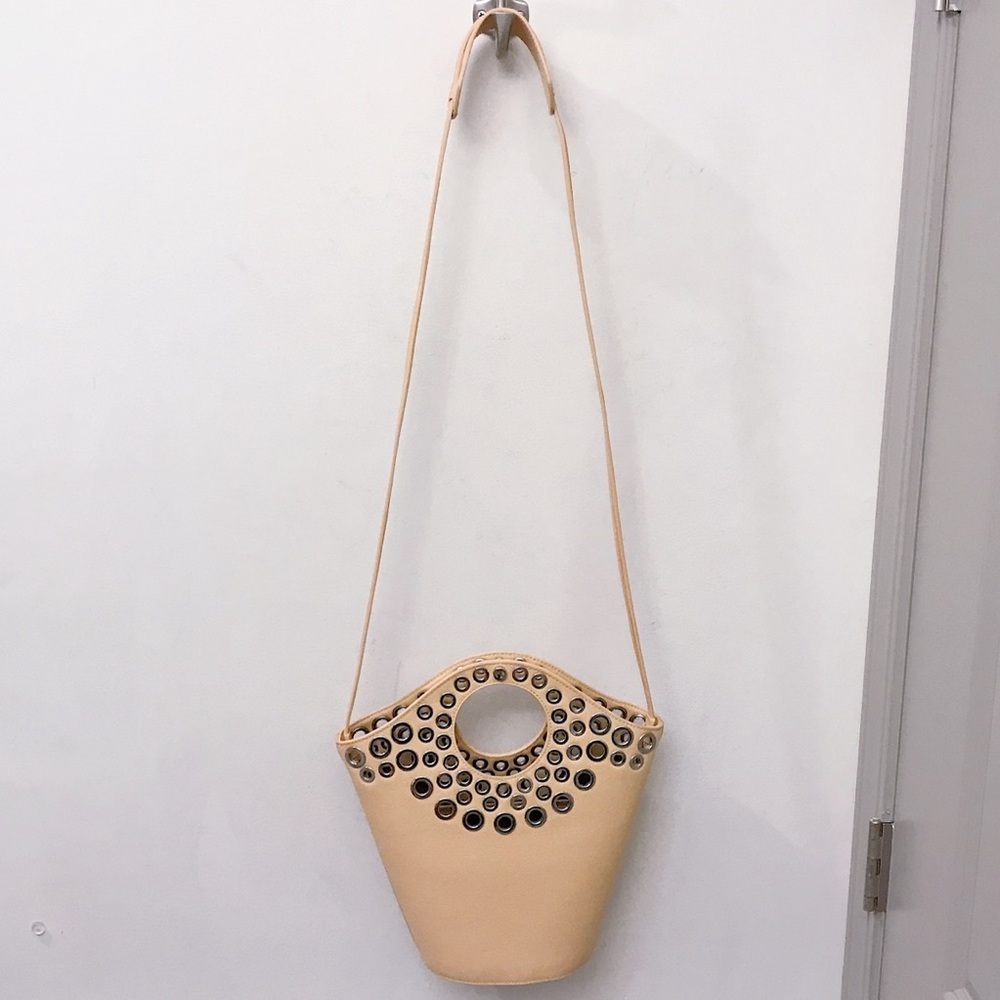 Elizabeth and James Nude Cream Grommet Top Handle Shoulder Crossbody Bag Olsen